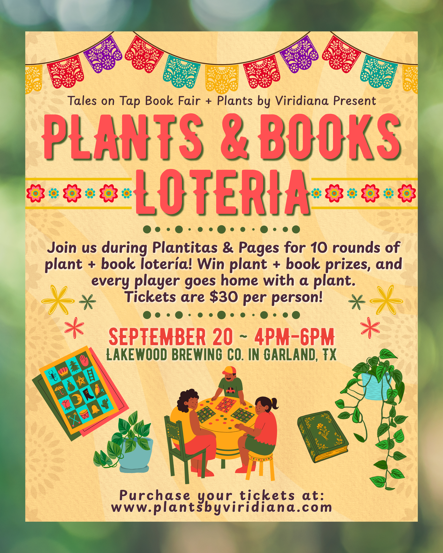 Plants & Books Loteria @ Plantitas & Pages 9.20
