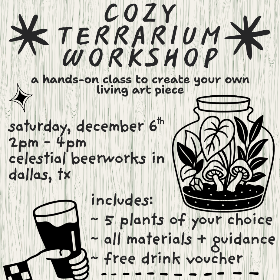 Cozy Terrarium Workshop - Celestial Beerworks (Dec 6)